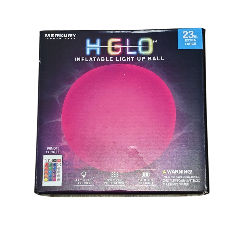H2GLO 23.6 Inch Inflatable Multi Light Up Ball - Picture 3 of 3